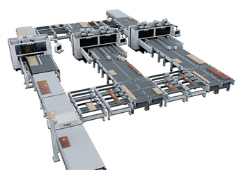 Six Sided Drilling Machining Center Online Line Production for Woodworking